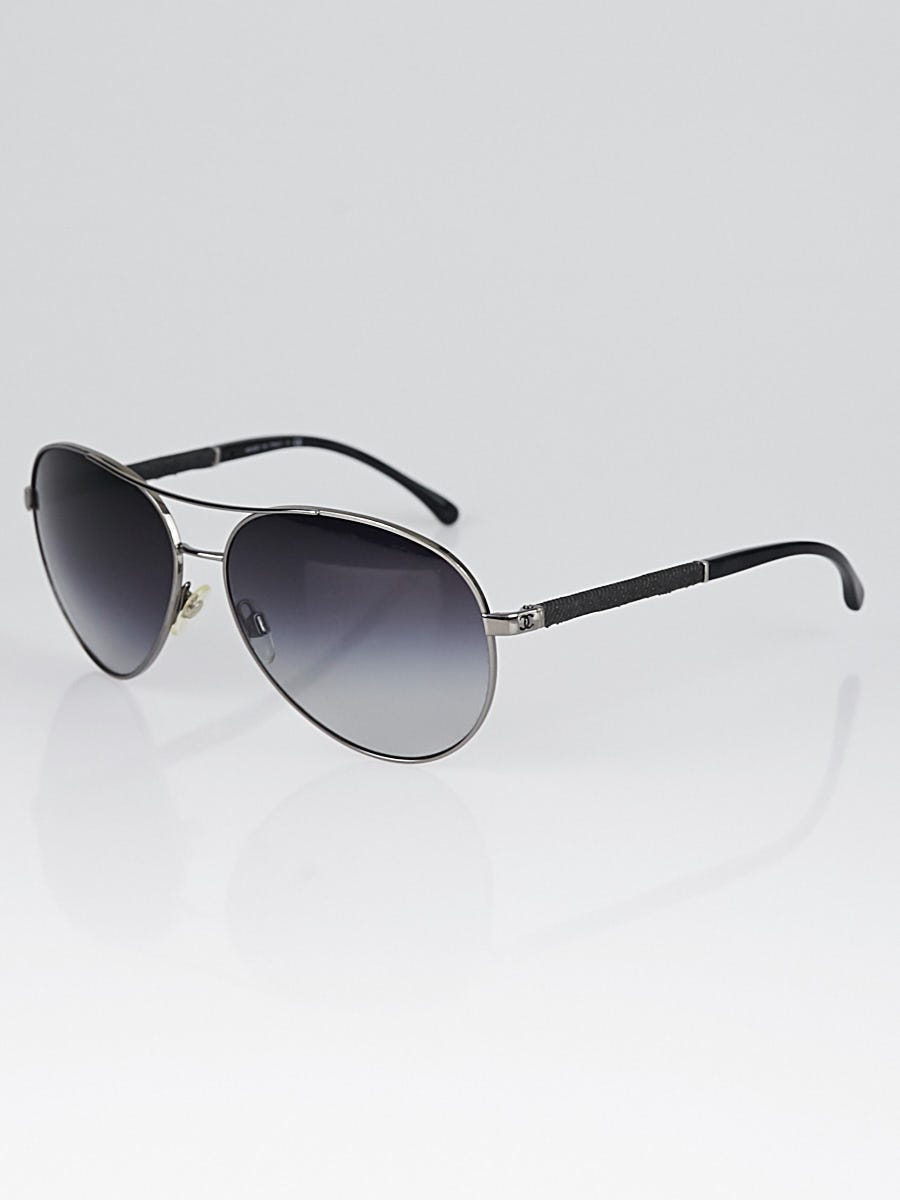 Chanel Pilot Sunglasses in Gray | Lyst