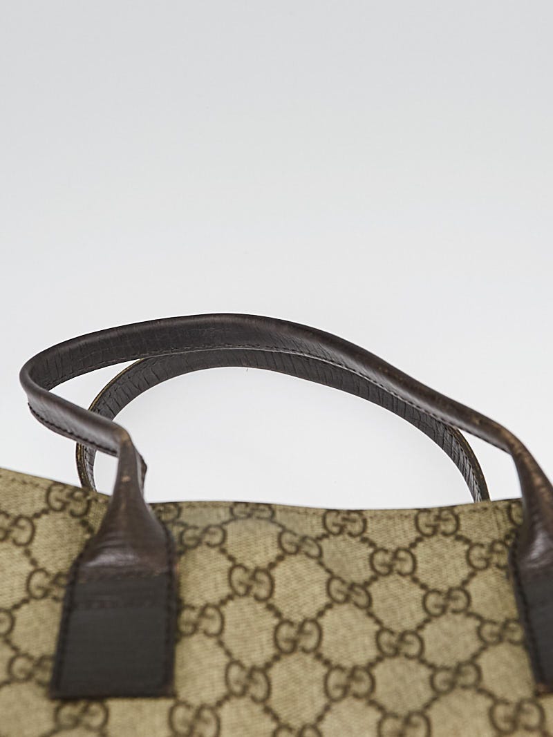 Gucci Beige/Ebony GG Coated Canvas Small Tote Bag | Yoogi's Closet