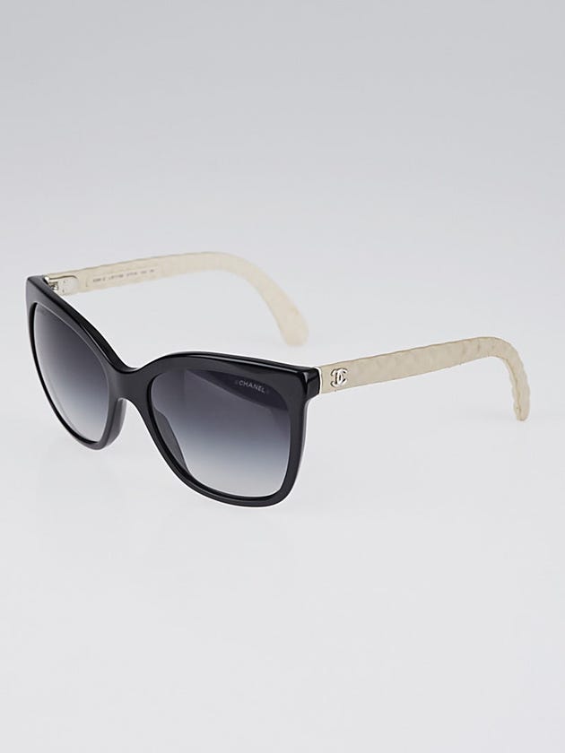 Chanel Black/White Cat Eye Frame Sunglasses 5288Q