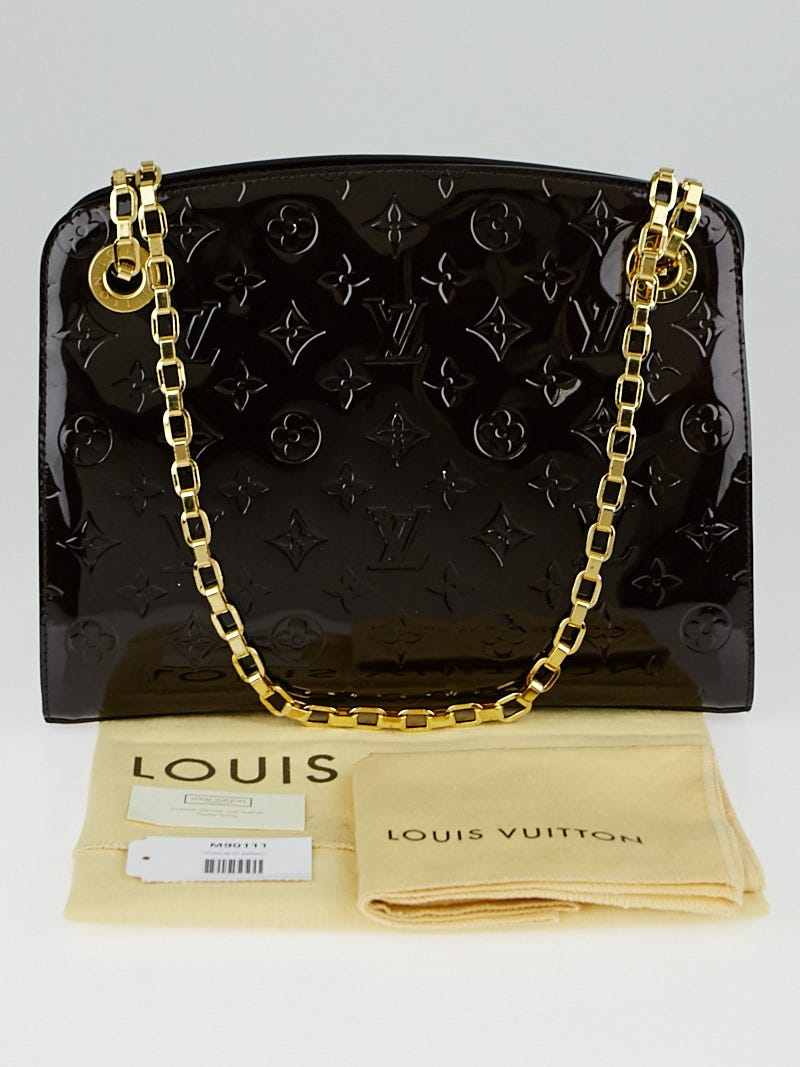 Louis Vuitton Amarante Monogram Vernis Virginia MM Bag For Sale at