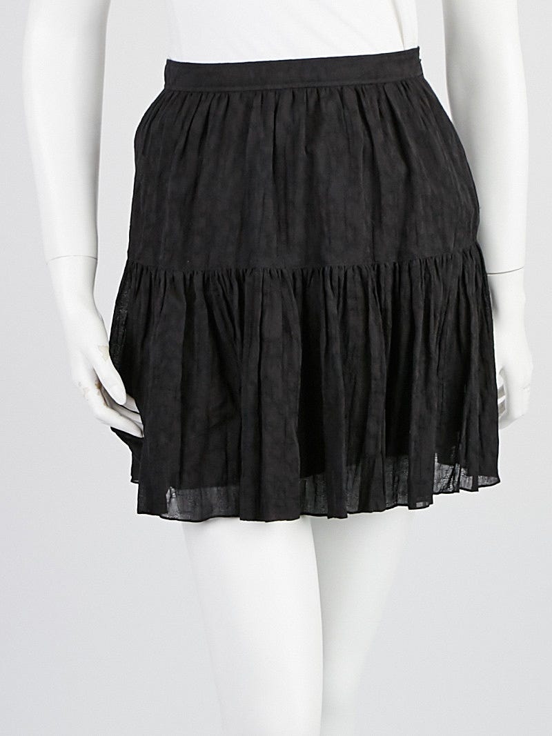 スカート SAINT LAURENT BLACK COTTON SKIRT Yves Saint Laurent Black Cotton Skirt Size 4/36 | Yoogi's Closet