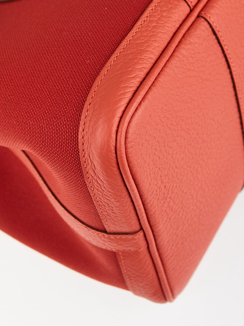 RARE] Hermès Garden Party Pockets 36 Rouge Tomato with Shoulder Strap