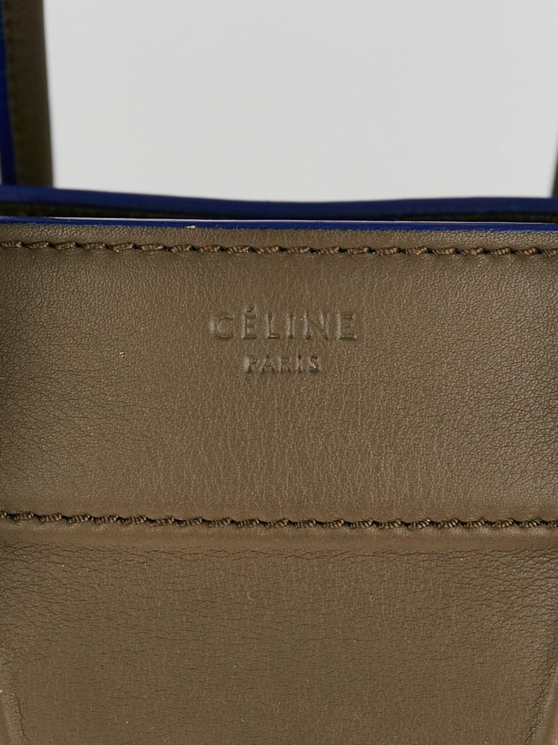 Celine Royal Blue Suede Small Phantom Luggage Tote Bag - Yoogi's Closet