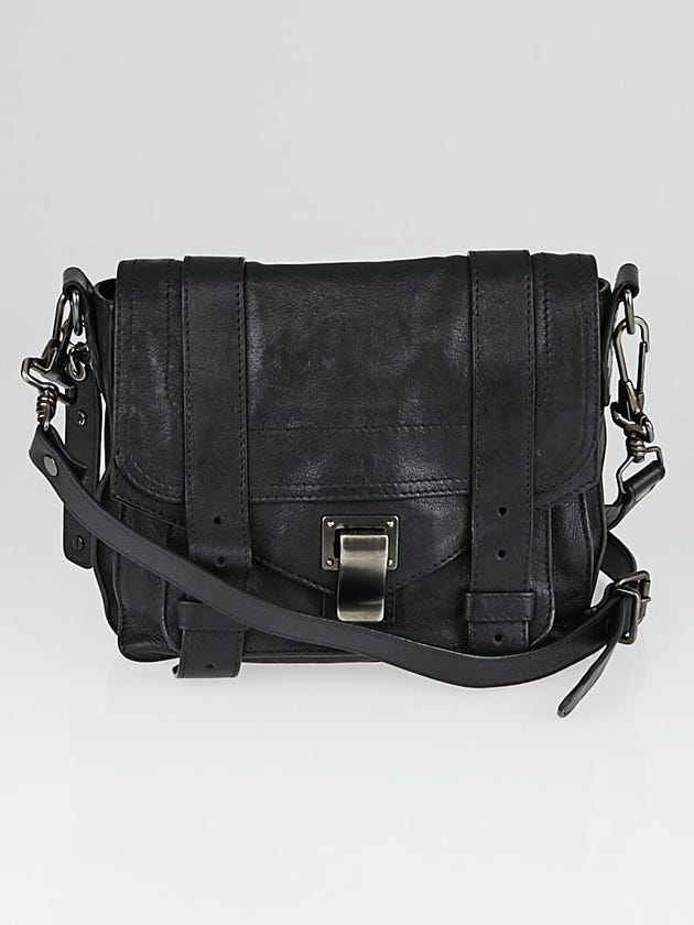 Proenza Schouler Black Lux Leather Mini PS1 Bag