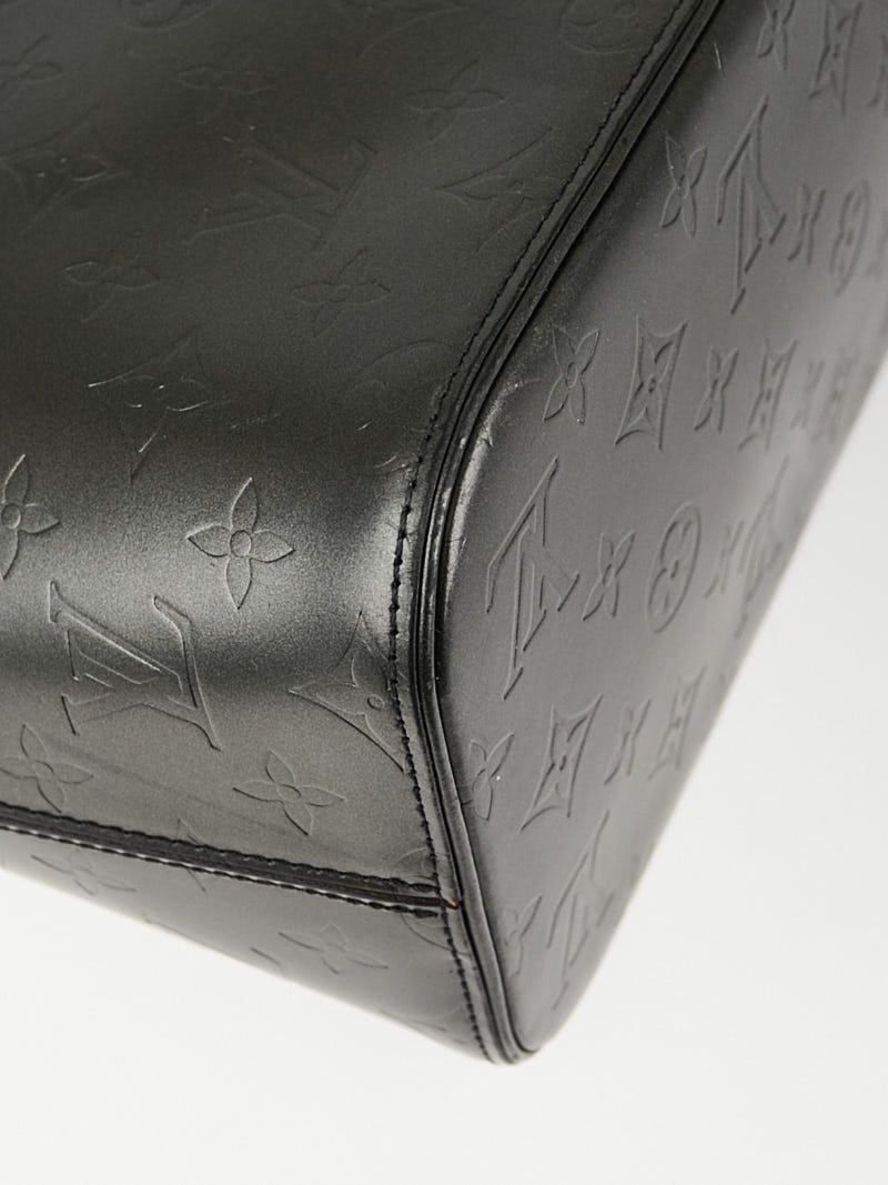 LOUIS VUITTON Monogram Mat Black Leather Tote Bag Purse Stockton #8625 Be  elegant and luxury! You can buy it at our online shop. Please check my  shop.