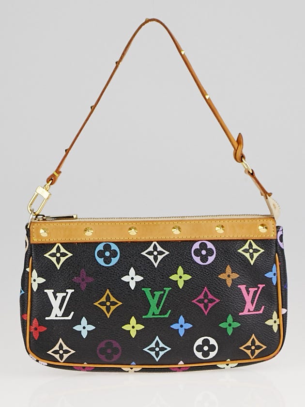Louis Vuitton Black Monogram Multicolore Accessories Pochette Bag