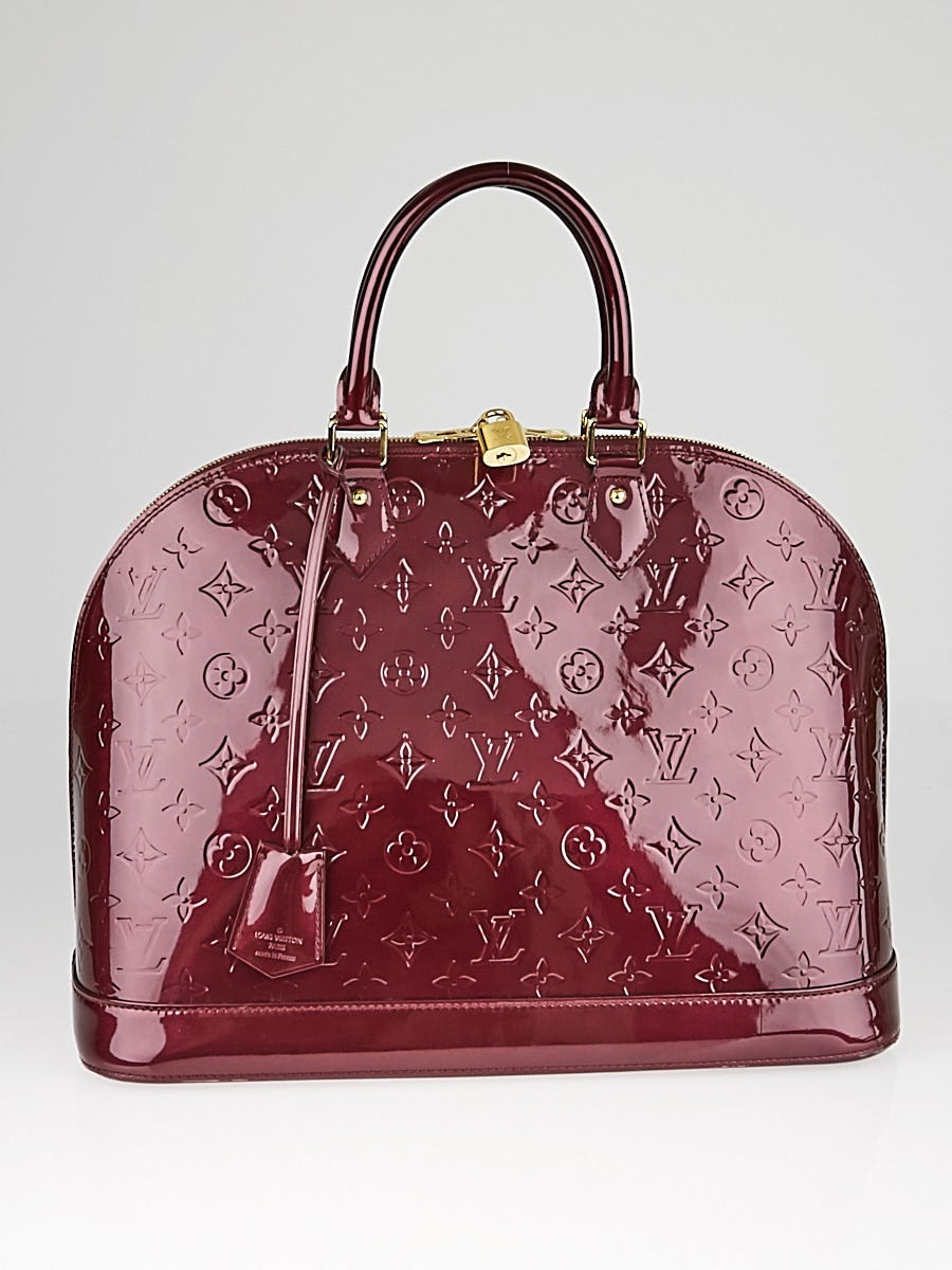 Louis Vuitton Alma MM Monogram Vernis Rouge Fauviste Top Handle