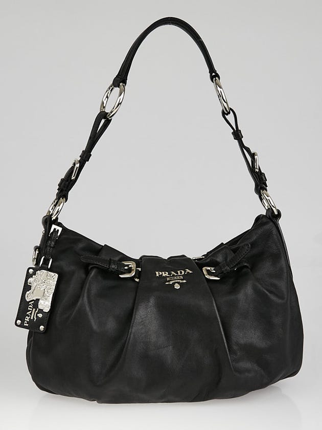 Prada Black Soft Calfskin Leather Small Shoulder Bag BR3795