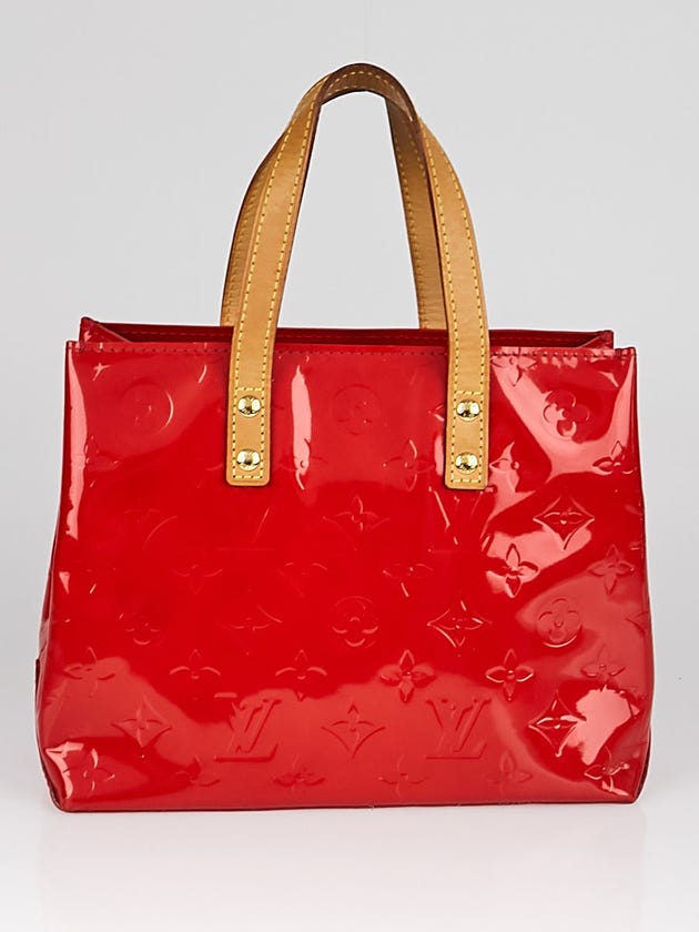 Louis Vuitton Red Monogram Vernis Reade PM Tote Bag