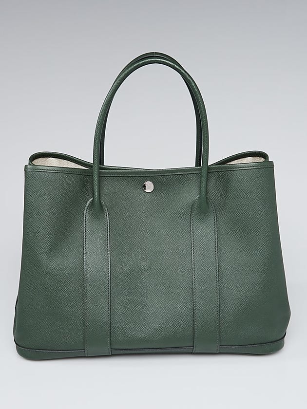 Hermes Vert Anglais Epsom Leather Garden Party 36 Bag