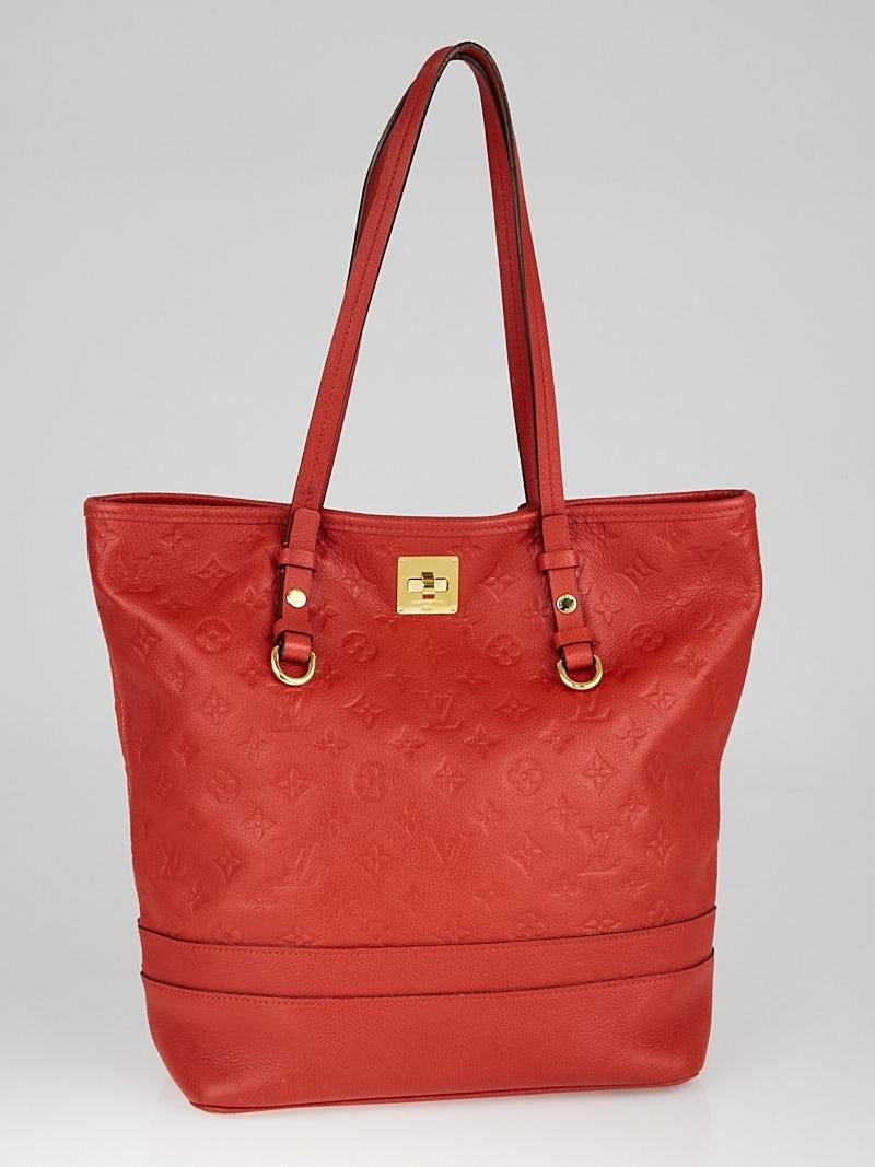 Louis Vuitton Monogram Empreinte Citadine PM Tote Bag Red