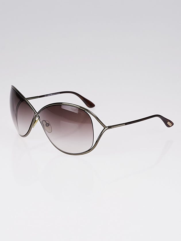 Tom Ford Bronze Metal Frame Gradient Tint Miranda Sunglasses- TF130