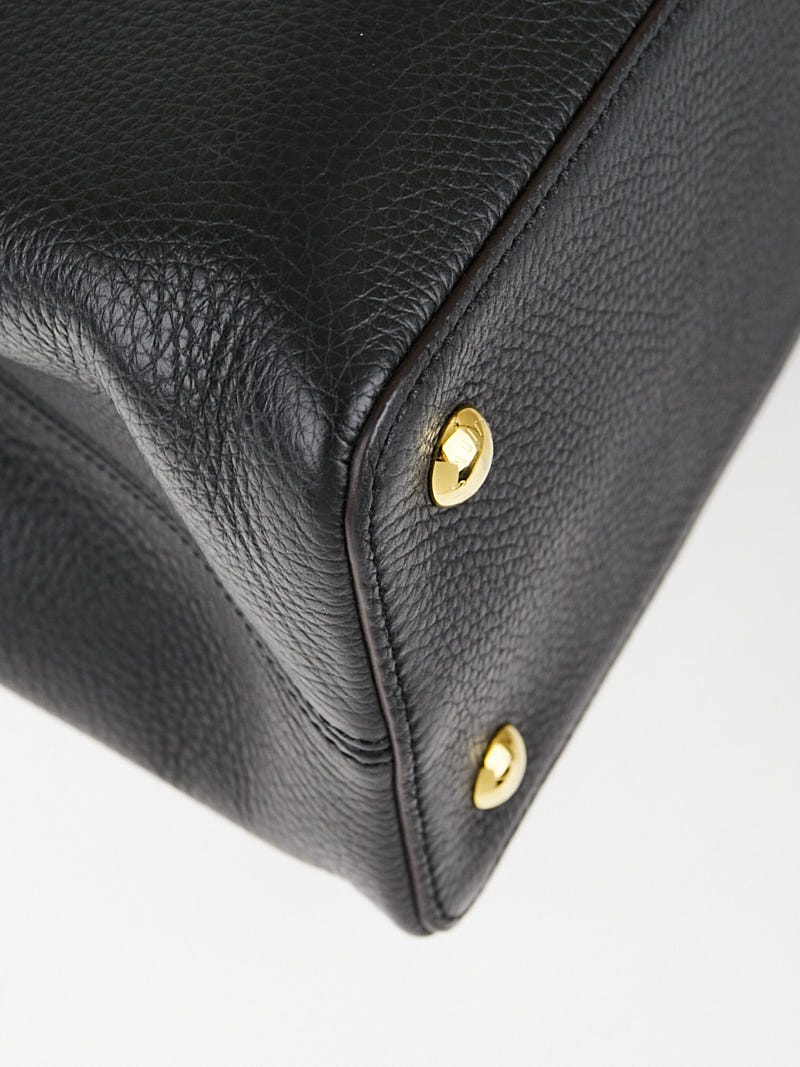 Louis Vuitton Noir Taurillion Leather Capucines MM Bag – Bagaholic