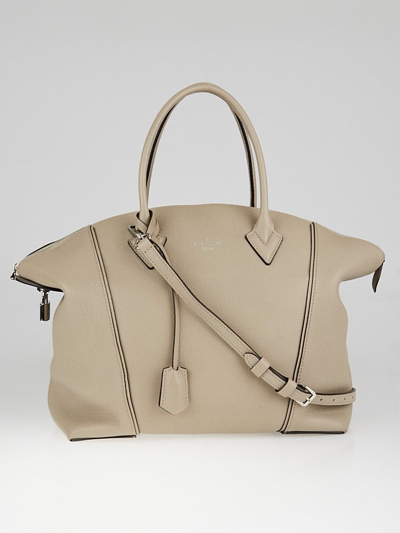 Louis Vuitton Galet Veau Cachemire Calfskin Leather Soft Lockit MM