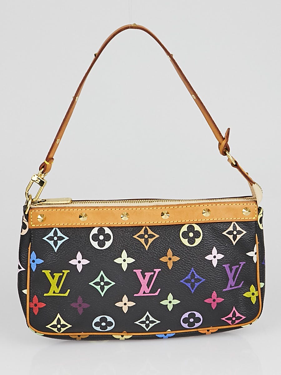 Louis Vuitton Black Monogram Multicolor Accessories Pochette Bag - Yoogi's  Closet