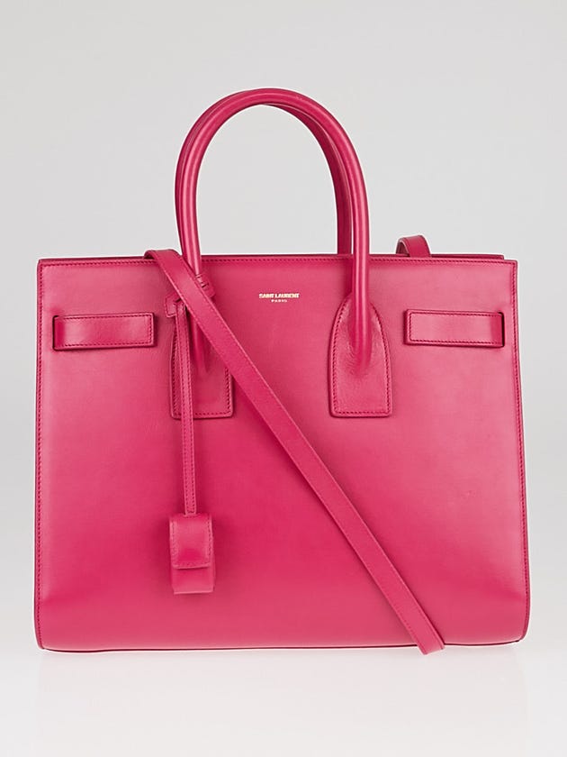 Yves Saint Laurent Pink Calfskin Leather Small Sac de Jour Bag
