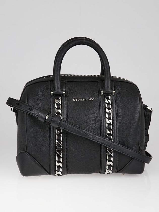 Givenchy Black Goatskin Leather Chain Animation Lucrezia Mini Duffle Bag