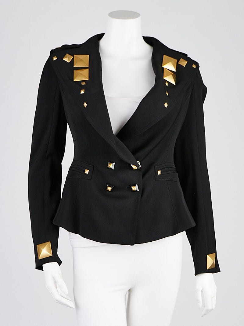 Louis Vuitton Uniforms Womens Black Button Front Blazer Jacket Size 36