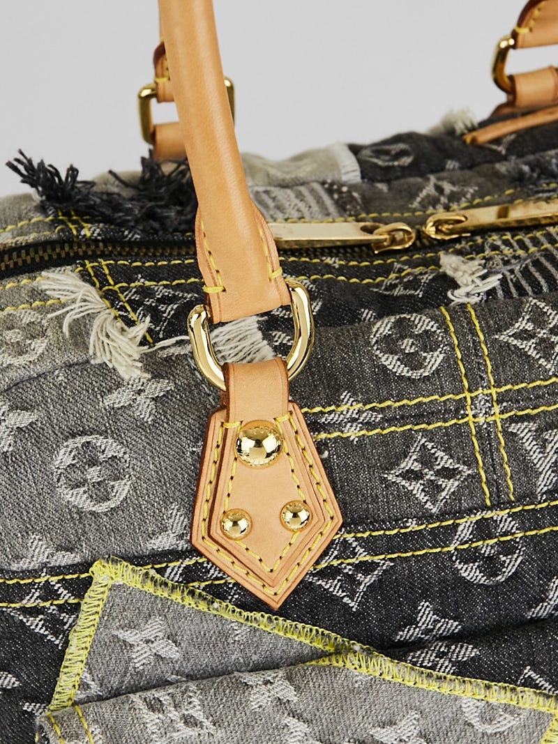 Louis Vuitton Limited Edition Grey Denim Monogram Denim Patchwork Speedy  Bag - Yoogi's Closet