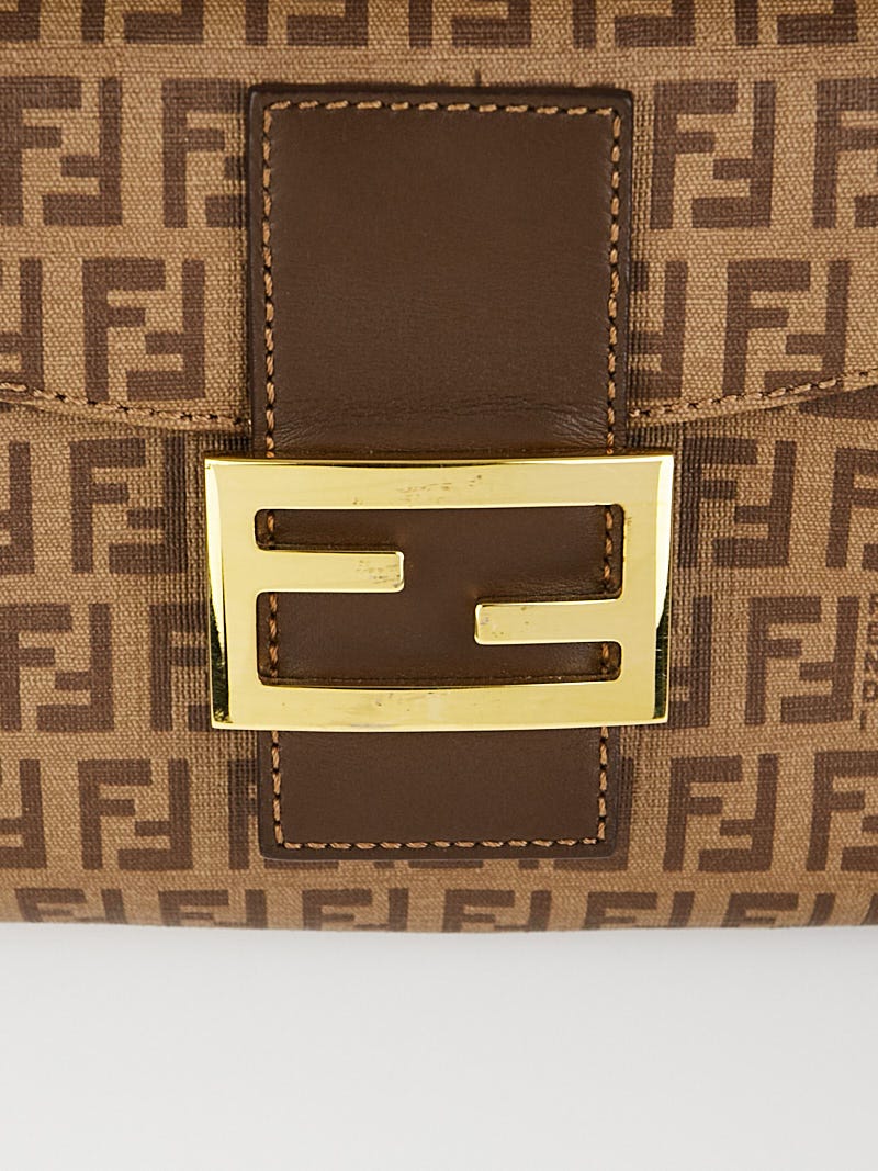 FENDI Brown Zucchino Coated Canvas Superstar Shopping Tote – portluxe