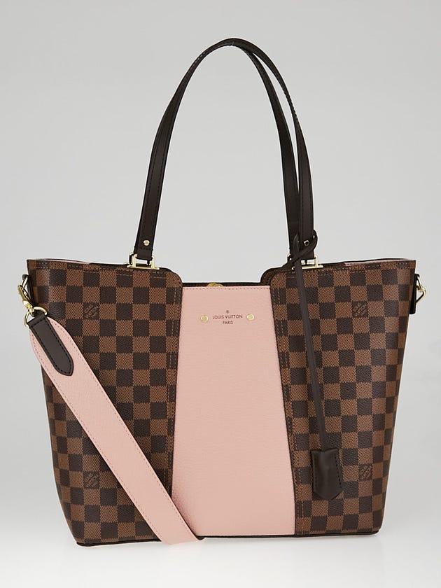 Louis Vuitton Damier Canvas and Magnolia Taurillon Leather Jersey Tote Bag