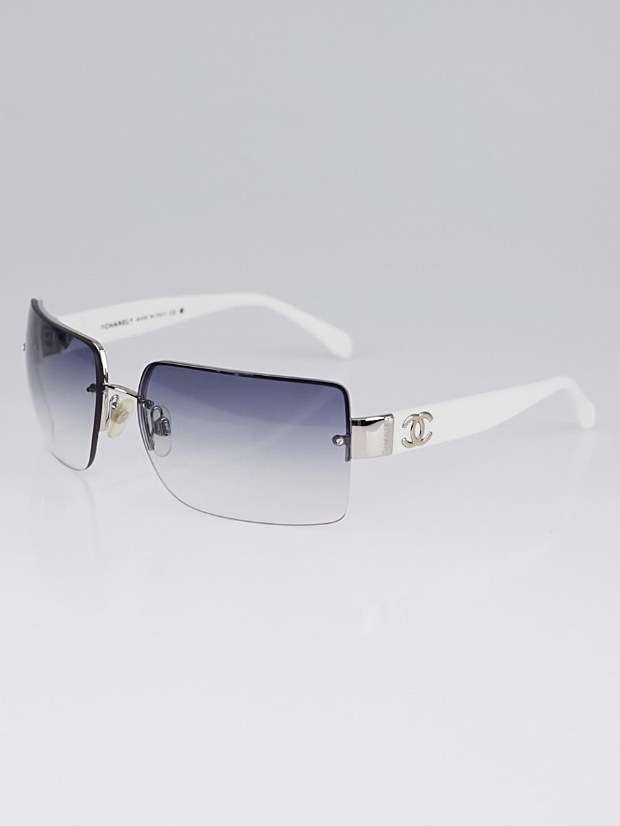 Chanel White Acetate and Frameless CC Logo Sunglasses 4107-B - Yoogi's  Closet