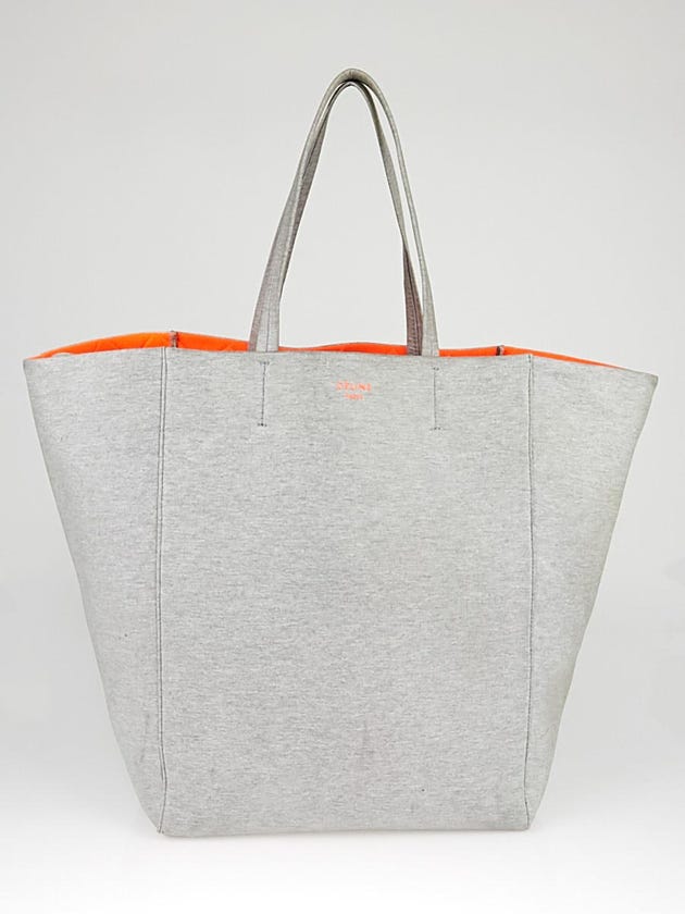 Celine Grey Coated Fabric Horizontal Phantom Medium Cabas Tote Bag