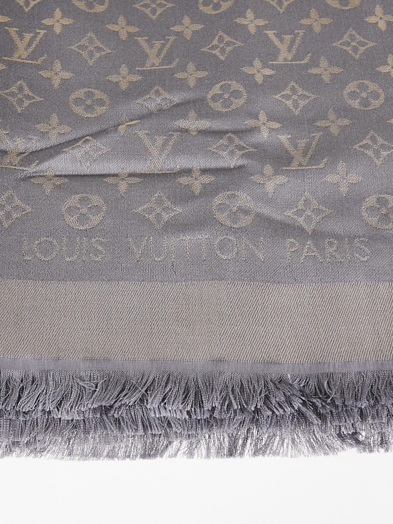 Louis Vuitton Gold and Grey Monogram Shine Shawl Louis Vuitton