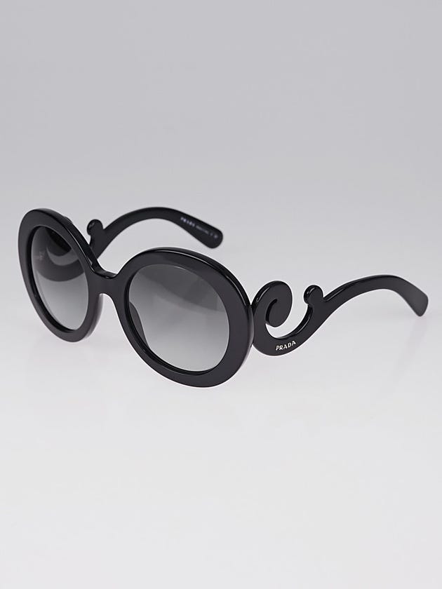 Prada Black Oversized Round Frame Baroque Sunglasses - SPR27N
