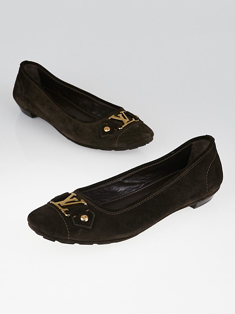 Louis Vuitton, Shoes, Authentic Louis Vuitton Suede Ballerina Flats