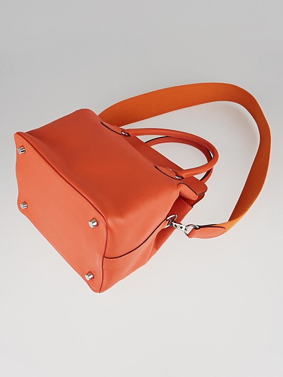 Shop HERMES Toolbox Orange/SHW Evercolor Leather 20 Bag by hirobuyer