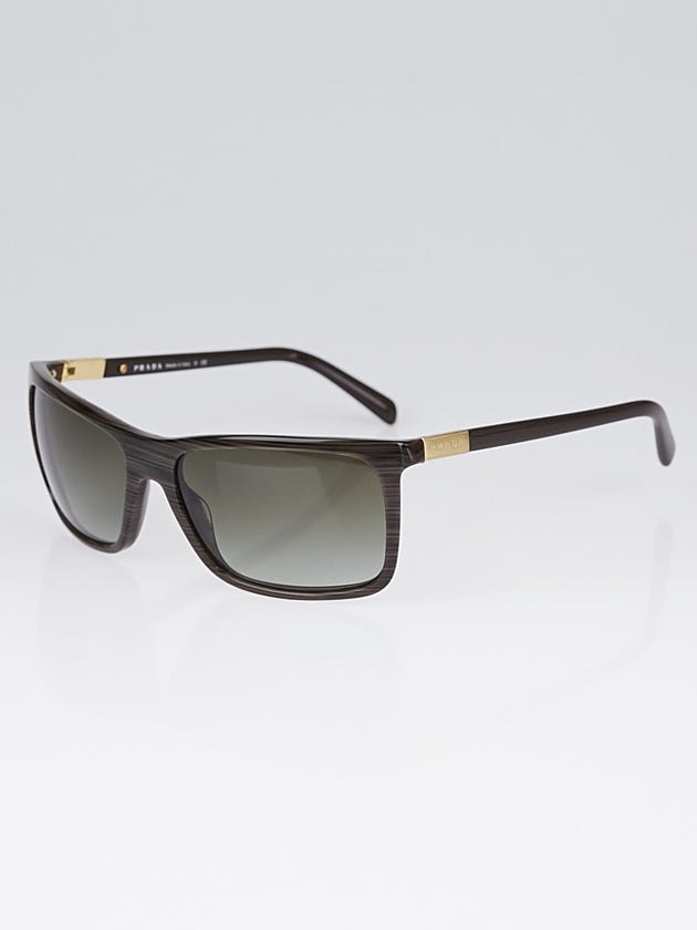 Prada Grey Plastic Woodgrain Frame Gradient Tint Sunglasses-SPR160