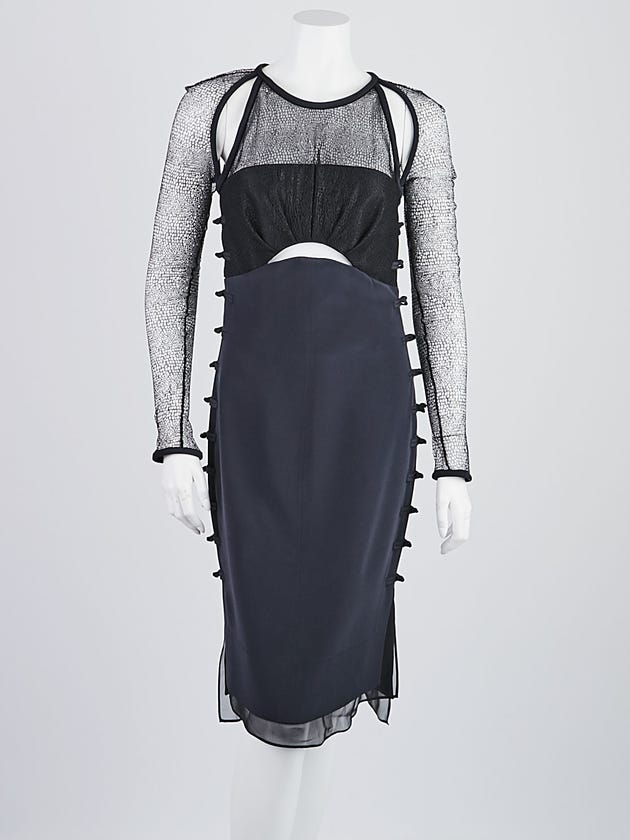 emilio pucci black lace dress Emilio Pucci Black Lace Dress Viscose Size 40 ref.2624874