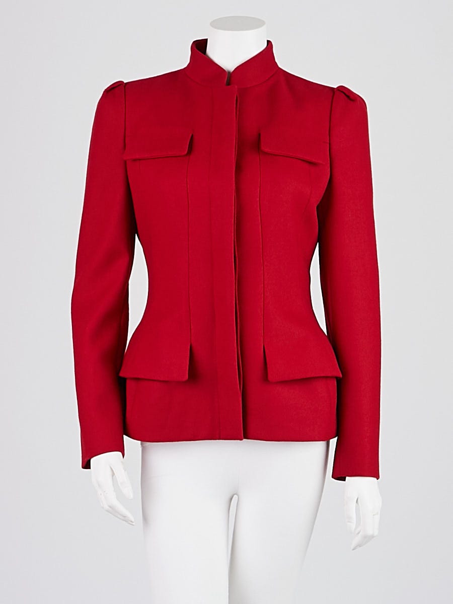 Red peplum clearance blazer