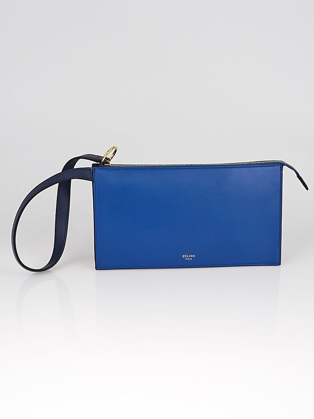 Celine Blue Multifunction Leather Ring Clutch Bag