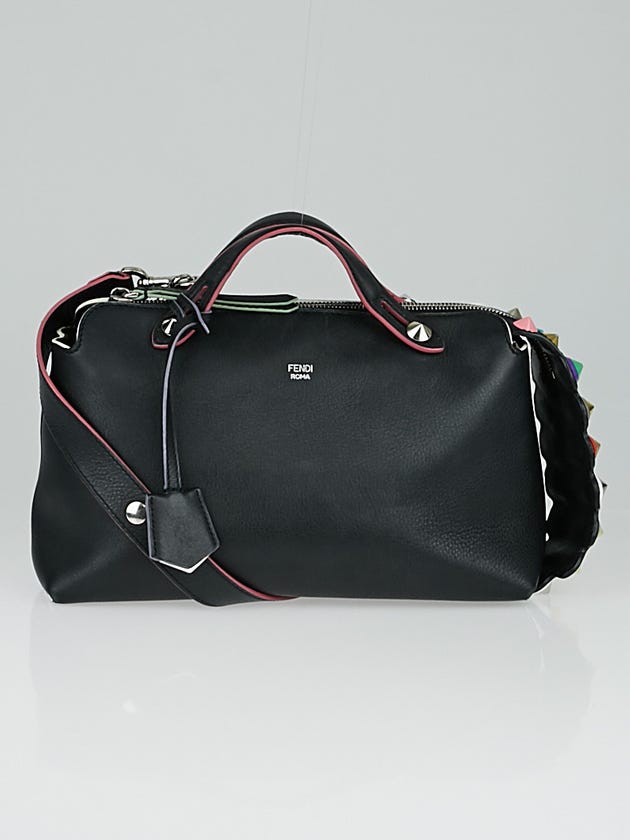 Fendi Black Calfskin Leather Studded Small By the Way Bag 8BL124