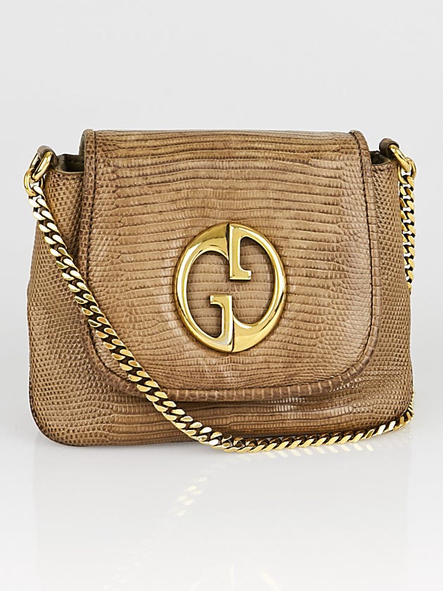 Gucci Brown Python 1973 Small Chain Flap Bag