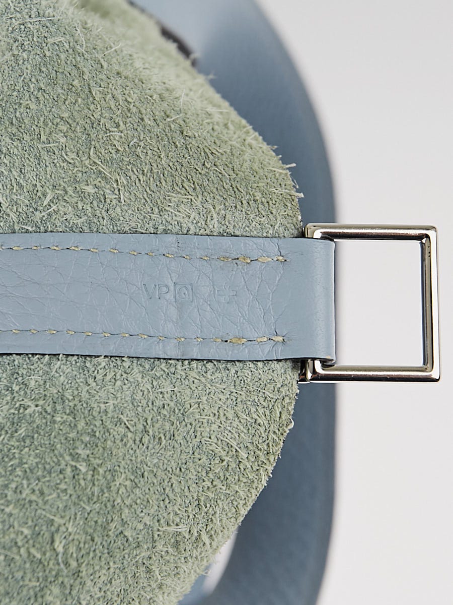 Hermes 26cm Turquoise Clemence Leather Picotin Lock GM Bag - Yoogi's Closet