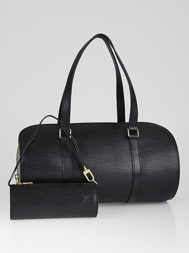 Louis Vuitton Black Epi Leather Soufflot Bag w/Accessories Pochette