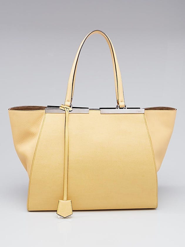 Fendi Yellow Leather Large 3Jours Tote Bag 8BH272 