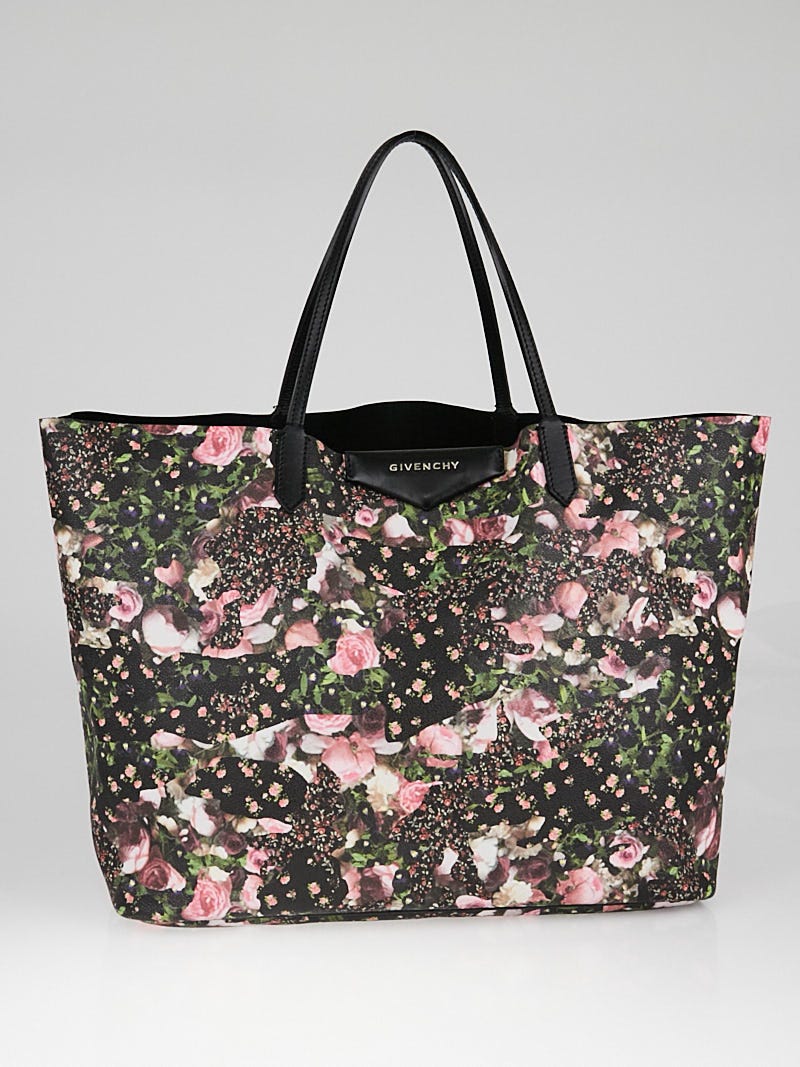 Givenchy Antigona Floral Print Coated Canvas Large Tote Bag.
