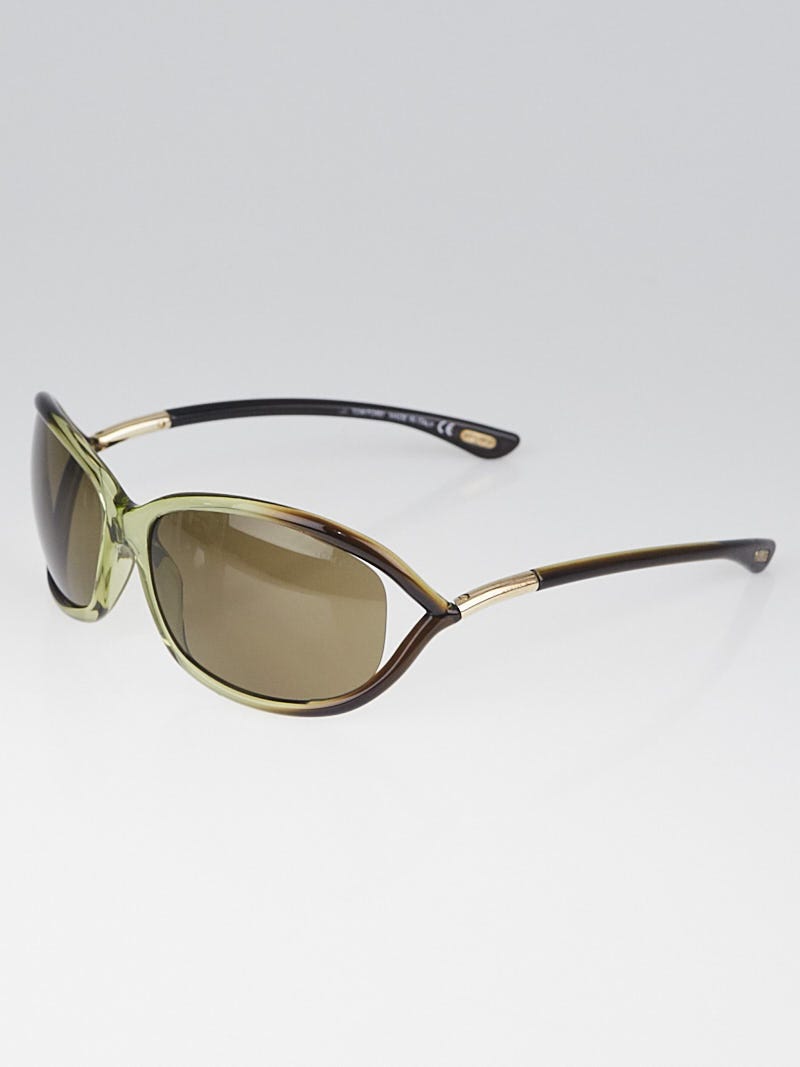 Tom Ford Green/Brown Frame Tinted Jennifer Sunglasses-TF8 - Yoogi's Closet