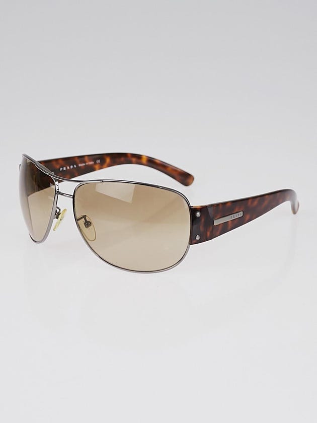 Prada Silvertone and Tortoise Shell Frame Tinted Sunglasses- SPR52G