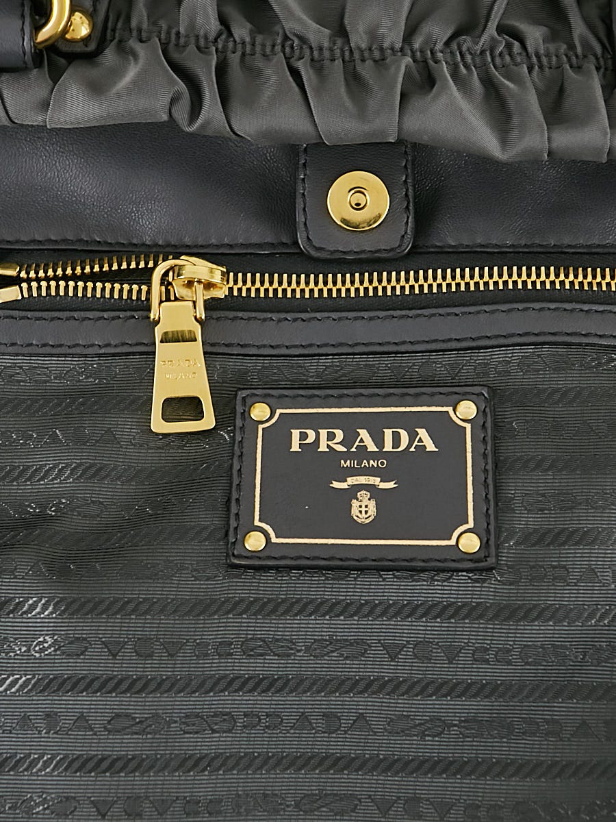 Prada Ardesia Gaufre Tessuto Nylon Shopping Tote Bag BN1792