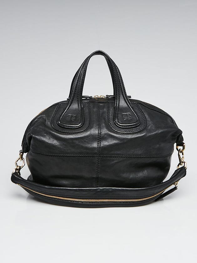 Givenchy Black Lambskin Leather Medium Nightingale Bag