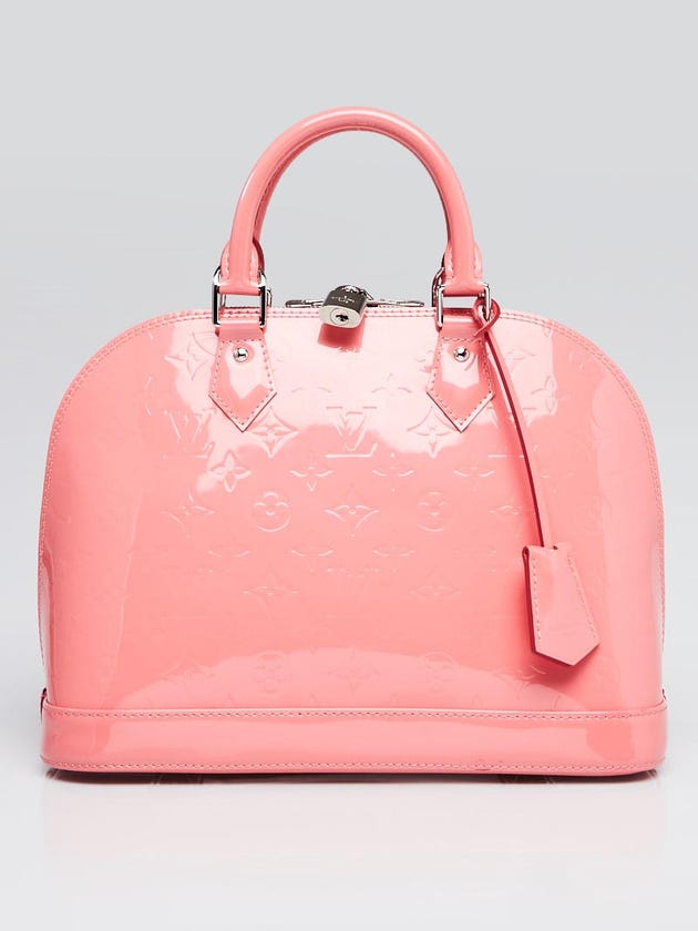 Louis Vuitton Rose Litchi Monogram Vernis Alma PM Bag