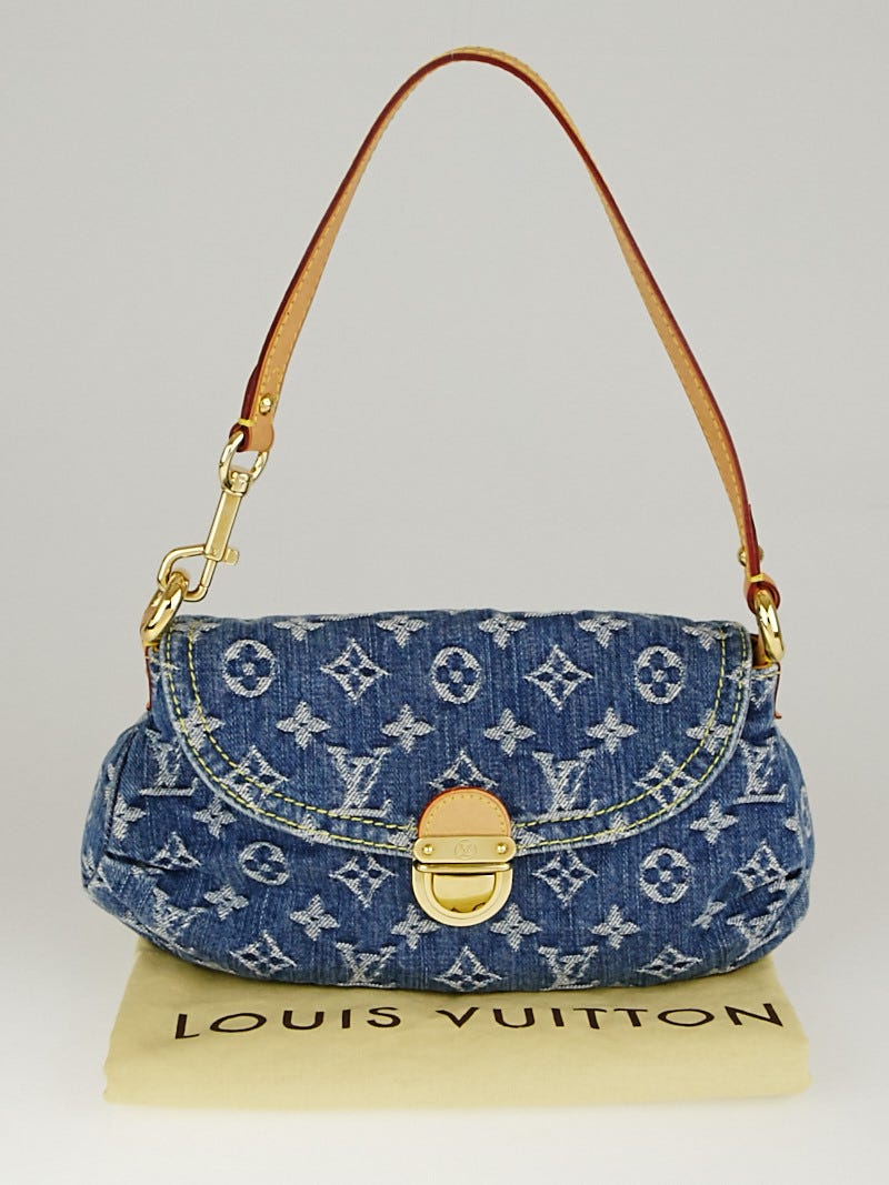 Louis Vuitton Blue Monogram Denim Pleaty Bag - Yoogi's Closet