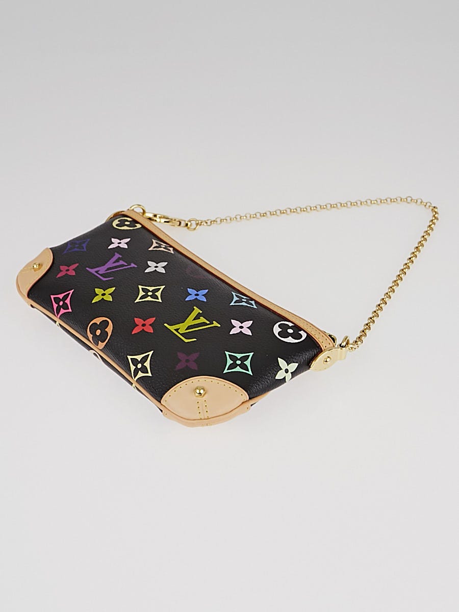 Louis Vuitton Black Monogram Multicolore Milla MM Pochette Bag