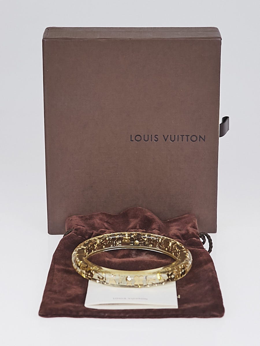 Louis Vuitton Clear Resin Monogram Inclusion TPM Bracelet - Yoogi's Closet