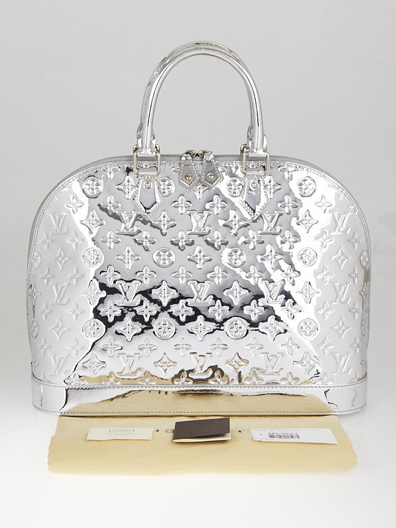 Louis Vuitton Limited Edition Silver Monogram Miroir Alma MM Bag - Yoogi's  Closet